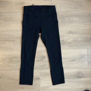 lululemon Black Crops with 22” inseam